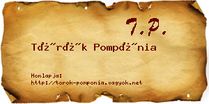 Török Pompónia névjegykártya